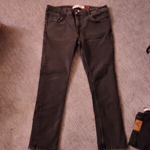 Black Straight Leg Mens Jeans